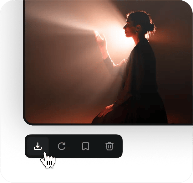 Start sharing: Click to generate your final output and download production grade image